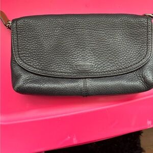 Coach navy blue clutch